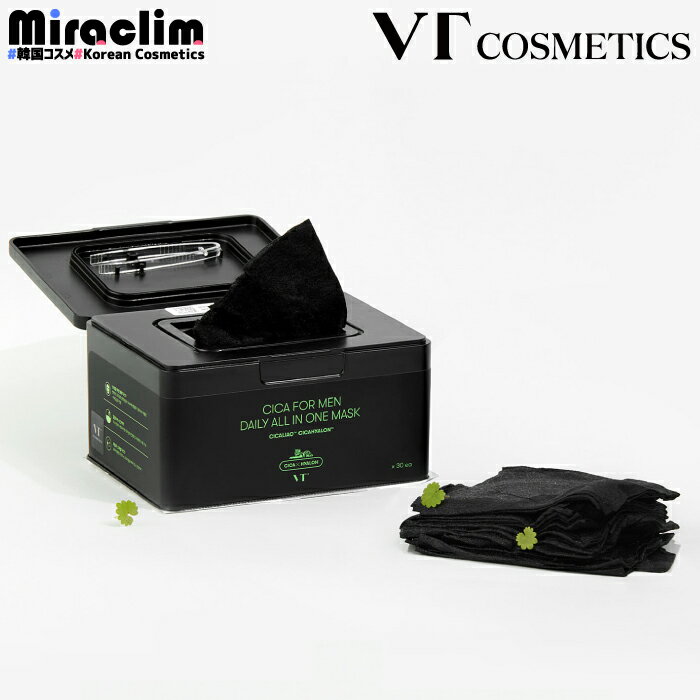 【1~3個】VT CICA FOR MEN DAILY MASK 30枚入り【正規品】ブイティ メンズ 大容量 公式 韓国パック スキンケア フェイスパック マスクシート シカ シートマスク CICAデイリーマスク シカマスク シカパック シカマスク デイリー しか 栄養供給 ツボクサのサムネイル