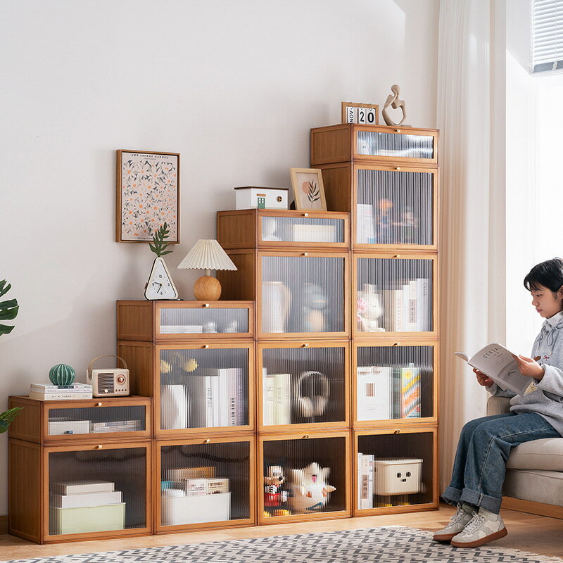 【送料無料】アイデア∞の自由な収納! キューブボックス 扉 扉付き オープン 北欧 出窓キャビネット 窓..