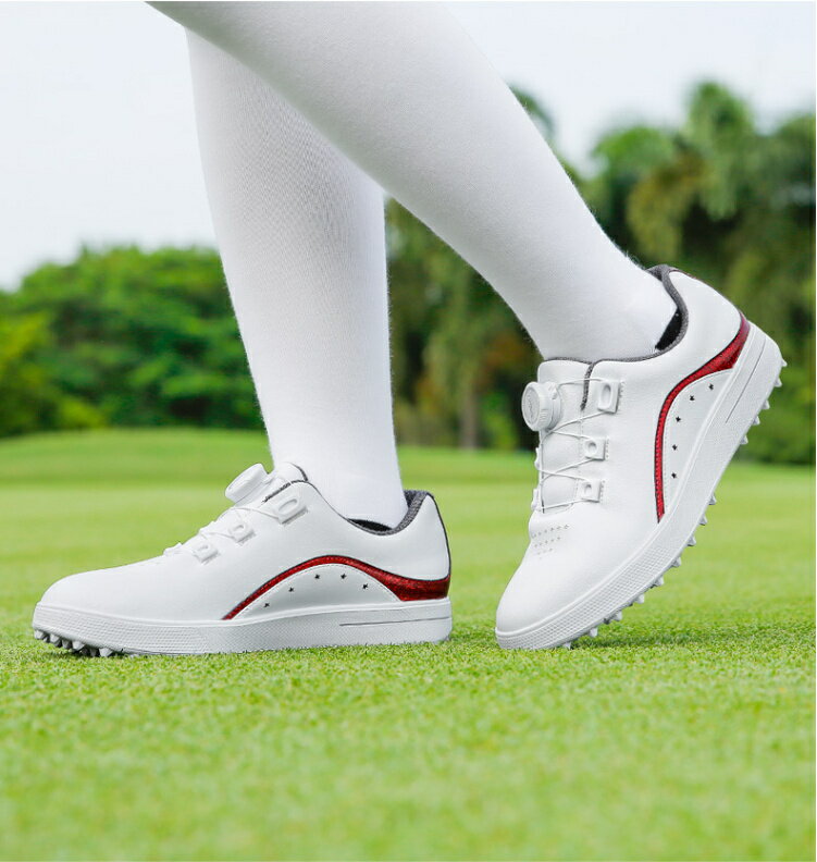 PGM ゴルフシューズ PGM ダイヤル式 BOA スパイクレス スニーカータイプ レディース 歩きやすい 疲れにくい 快適 軽量 紐なし