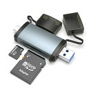 【2-in-1 】SDカードリーダー USB3.0 Type-C カードリーダー 同時読み書き [ SD/SDHC/SDXC/RS-MMC/microSD/mi...