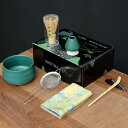 日本茶セット(7点) 抹茶泡立て器セット 初心者茶道セット 抹茶椀 注ぎ口付き 竹製抹茶泡立て器(茶筅) スコップ(茶杓) 抹茶泡立て器ホルダー 茶道具
