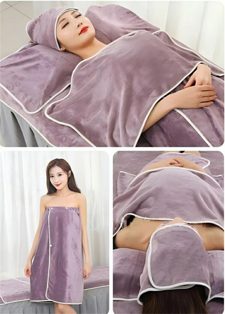 エステガウン 5点タオルセット ラップタオル 大人 マイクロファイバー生地 スナップボタン留め ナイトガウン エステ用ガウン サロン用ガウン レディース 女性 ボディタオル バスローブ ルームウェア 巻きタオル 部屋着 吸水 速乾 オーダー タオル ピンク グレー