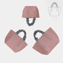 fafaBAG basicシリーズ キャンバスタイプ ピンクxグレイ S M L サイズ MAISON DE MAI オリジナルデザイン エコバッグ トートバッグ MODERN かわいい 可愛い おしゃれ お洒落 上品 エレガント プレゼント ギフト MIRAGE-STYLE(4)