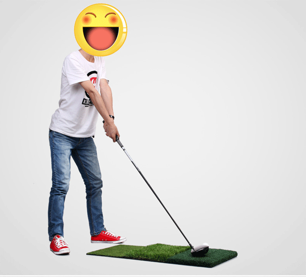 セレクトグッズ ミラージュの3種類の人工芝 ゴルフ練習マット/スイングマット/ラフからフェアウェーまで練習可能｜アングル2