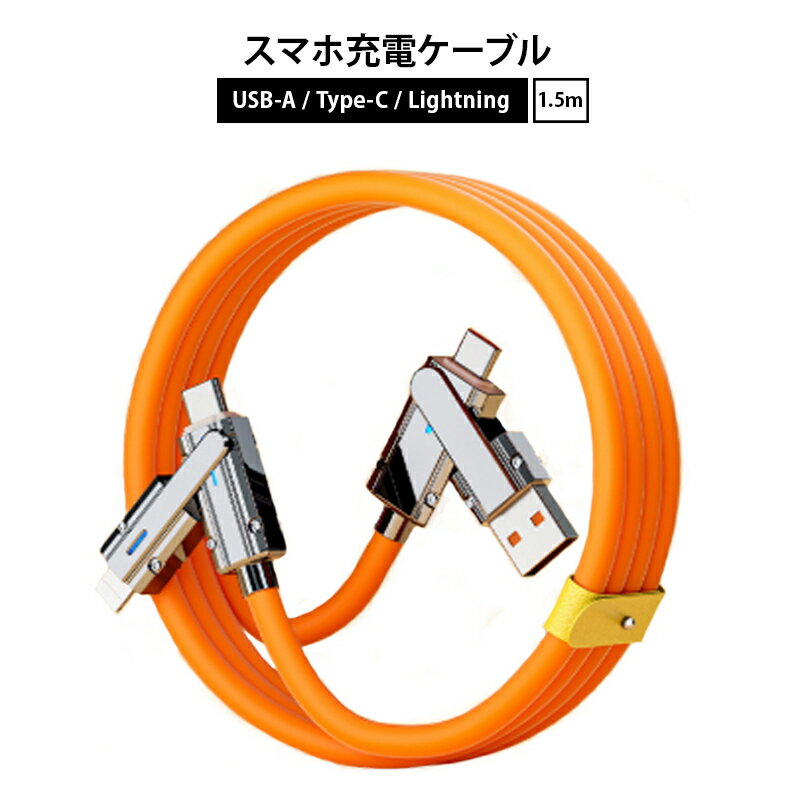 2in2 充電ケーブル PD100W 超高速充電対応 TypeC Lightning USB-A 多 ...