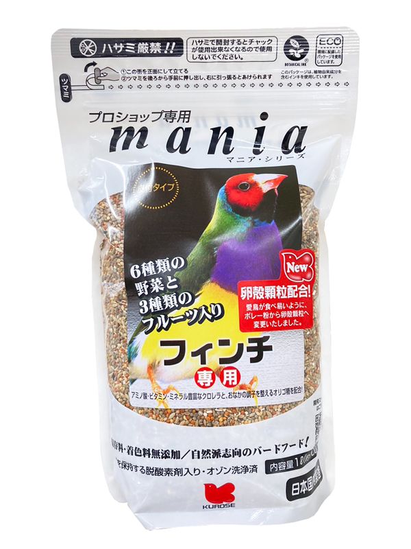 【黒瀬ペットフード】maniaシリーズ フィンチ 1L 鳥の餌