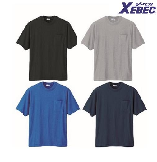 XEBEC　ジーベック　35000　半袖Tシャツ　サービスウェア　S M L LL　3L　4L　作業服　作業着　男女兼用　吸汗性抜群　速乾性抜群　消臭抗菌機能付き　伸縮素材　軽量素材　通気性抜群　綿100％