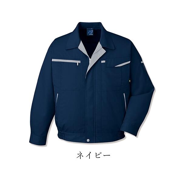 樂天商城 - （）オールシーズン対応　秋冬　自重堂　43800　S　M　L　LL　3L 作業服　作業着　長袖ブルゾン　ストレッチ　製品制電　ポリエステル80％　綿20％