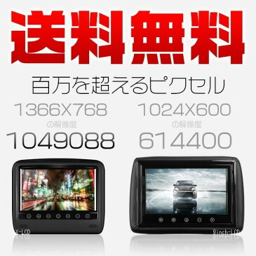 That's マイナー後 JD1 2 送料無料 ヘッドレストモニター 高解析度 WXGA+ 1366×768 X-LCD 1366x768 8インチ 小型車も対応 配線付 タッチパネル操作 デジタルワイド液晶採用 レザー モケット カーモニター ブラック 1年保証【2個入り】