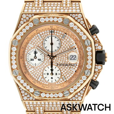 オーデマピゲ/Audemars Piguet サイズ:44mm 【26476OR.ZZ.1273OR.01/オーデマピゲオフショア】K18PGダイヤ文字盤腕時計(ピンクゴールド×クリア/308.60g)【ASK001】【小物】【027022】【中古】bb18#askwatch*A