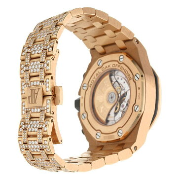 オーデマピゲ/Audemars Piguet サイズ:44mm 【26476OR.ZZ.1273OR.01/オーデマピゲオフショア】K18PGダイヤ文字盤腕時計(ピンクゴールド×クリア/308.60g)【ASK001】【小物】【027022】【中古】bb18#askwatch*A
