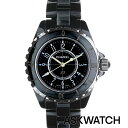 シャネル CHANEL　サイズ:33mm H0682 ブラックセラミック デイト クォーツ腕時計(ブ ...