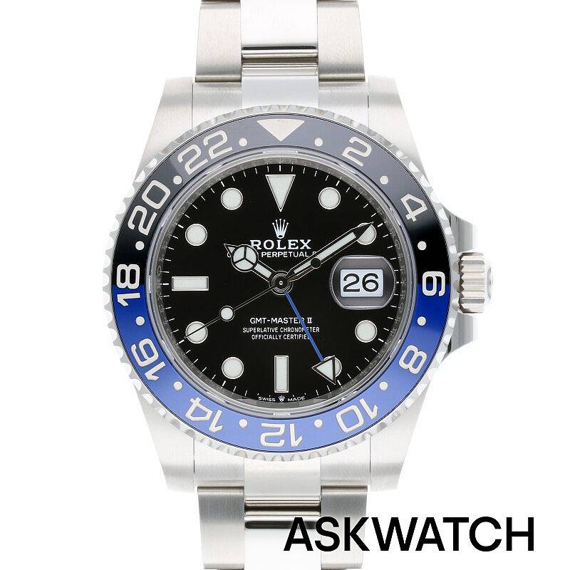 ロレックス ROLEX　サイズ:40mm 126710BLNR GMTマスター SSランダム品番ブラック文字盤腕時計(シルバー×ブラック 145.71g) 【ASK002】【小物】【202032】bb164#askwatch*S