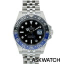 ロレックス ROLEX　サイズ:40mm 【126710BLNR GMTマスター】SSランダム品番ブラック文字盤腕時計(シルバー×ブラック×ブルー 144.22g)【ASK002】【小物】【409032】bb164#askwatch*S