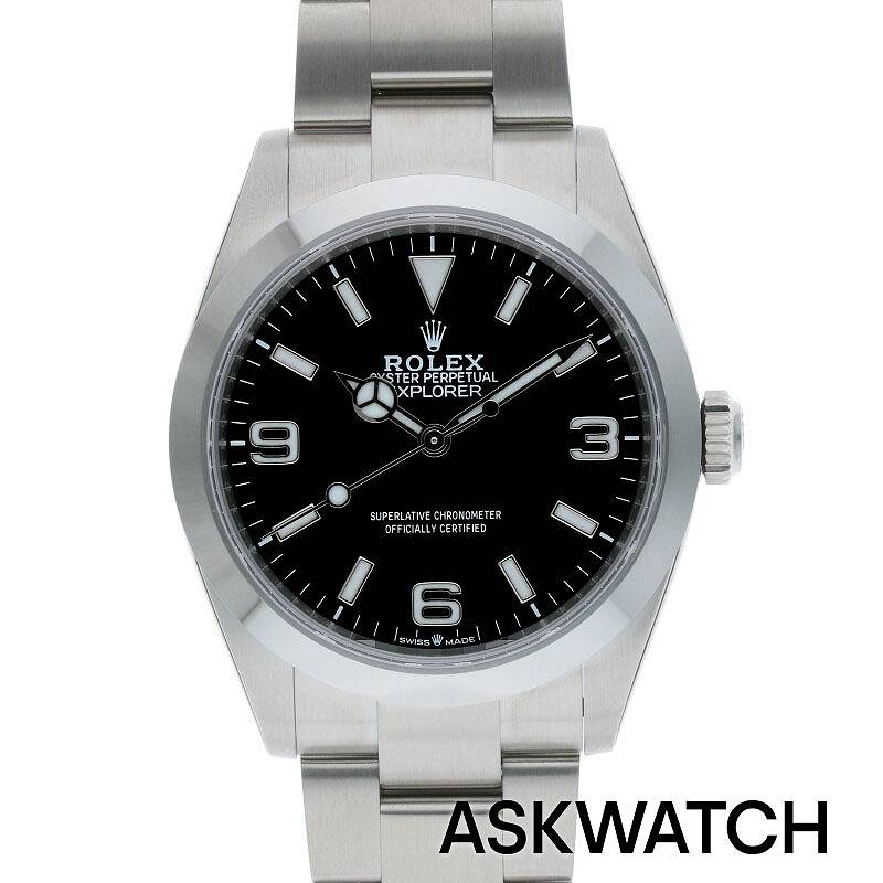 ロレックス ROLEX　サイズ:40mm 【224270 エクスプローラー1】SSランダム品番黒文字盤腕時計(シルバー×ブラック 142.83g)【ASK002】【小物】【809032】bb18#askwatch*S