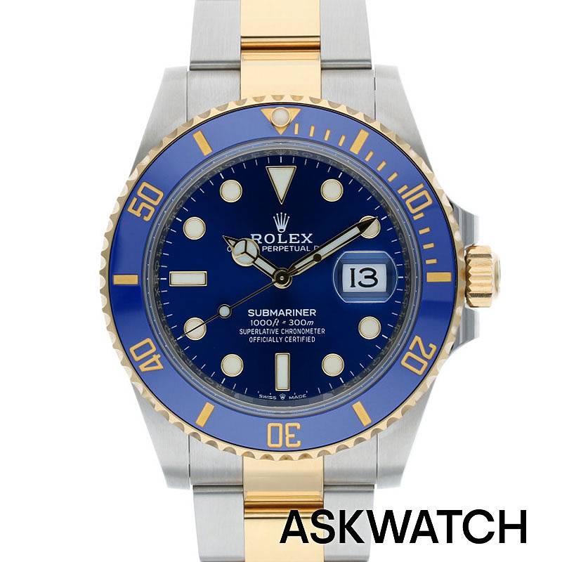 ロレックス ROLEX　サイズ:41mm 【126613LB サブマリーナデイト】SS×YGランダム番ブルー文字盤腕時計(シルバー×ブルー×イエローゴールド 176.67g)【ASK002】【小物】【602132】【中古】bb357#askwatch*A