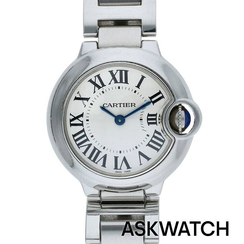 カルティエ Cartier　サイズ:28mm SSシルバー文字盤クォーツ腕時計(シルバー 60.76g)bb14#askwatch*B