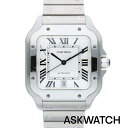 カルティエ Cartier　 【サントス LM WSSA0018】ステンレス自動巻き腕時計(シルバー 136.77g)【ASK002】【小物】【412042】【中古】bb209#askwatch*B