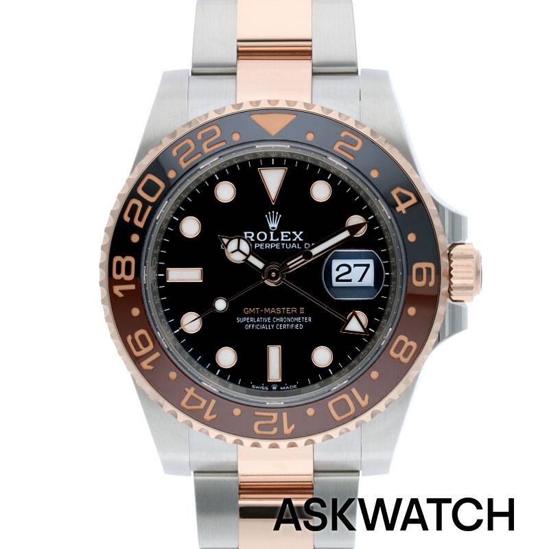 ロレックス ROLEX　サイズ:40mm SS×PGランダム番ブラック文字盤腕時計(シルバー×ブラック×ピンクゴールド 168.00g)bb339#askwatch*S