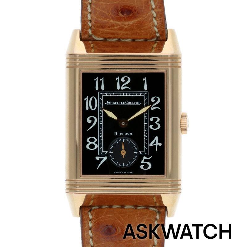 ジャガールクルト JAEGER-LECOULTRE　 K18PG手巻き腕時計(ピンクゴールド×ブラック×ブラウン 87.00g)bb154#askwatch*B