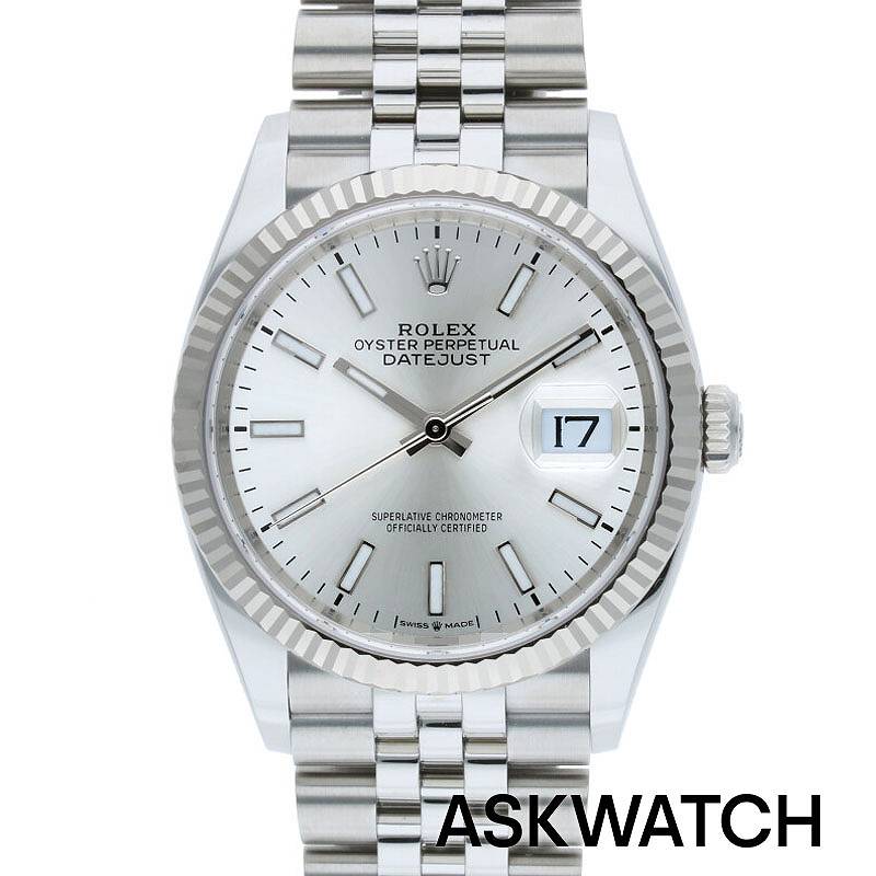 デイトジャスト 腕時計（メンズ） ロレックス ROLEX　サイズ:36mm 【126234 デイトジャスト36】SS×WGランダム番シルバー文字盤腕時計(シルバー 120.33g)【ASK002】【小物】【914042】bb164#askwatch*S