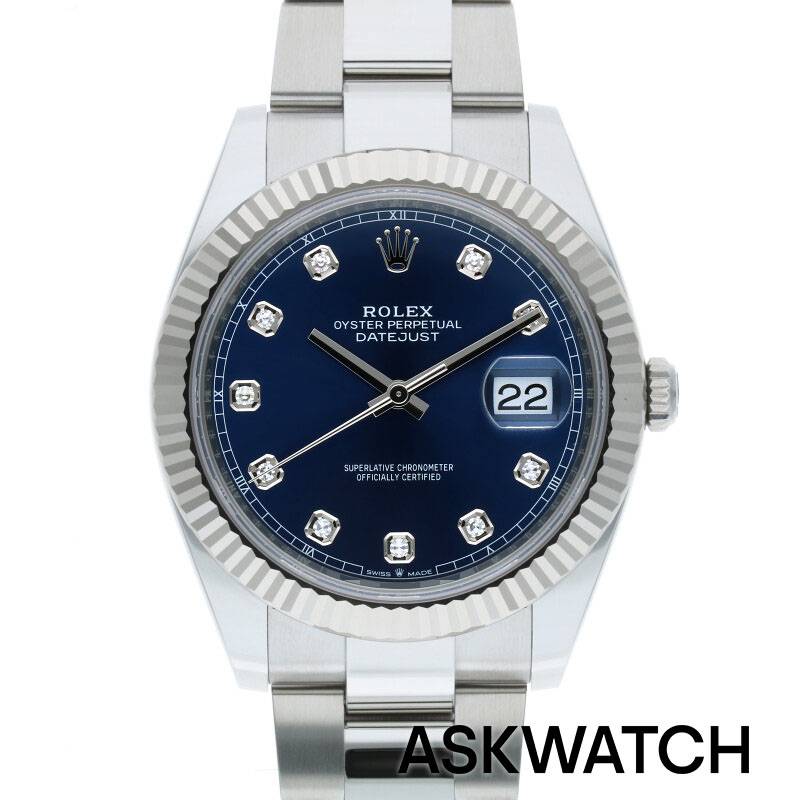 ロレックス ROLEX　サイズ:41mm SS×WGランダム品番ブルー文字盤腕時計(シルバー×ブルー 139.60g)bb164#askwatch*S