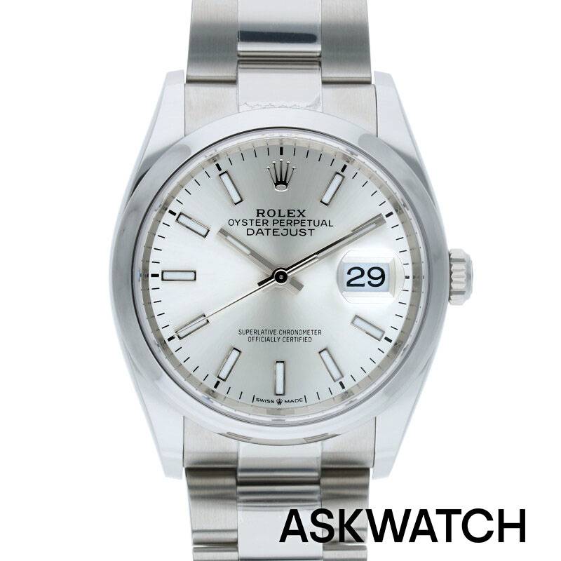 デイトジャスト 腕時計（メンズ） ロレックス ROLEX　サイズ:36mm 【126200 デイトジャスト36】SSランダム品番シルバー文字盤腕時計(シルバー 124.84g)【ASK002】【小物】【924042】bb18#askwatch*S