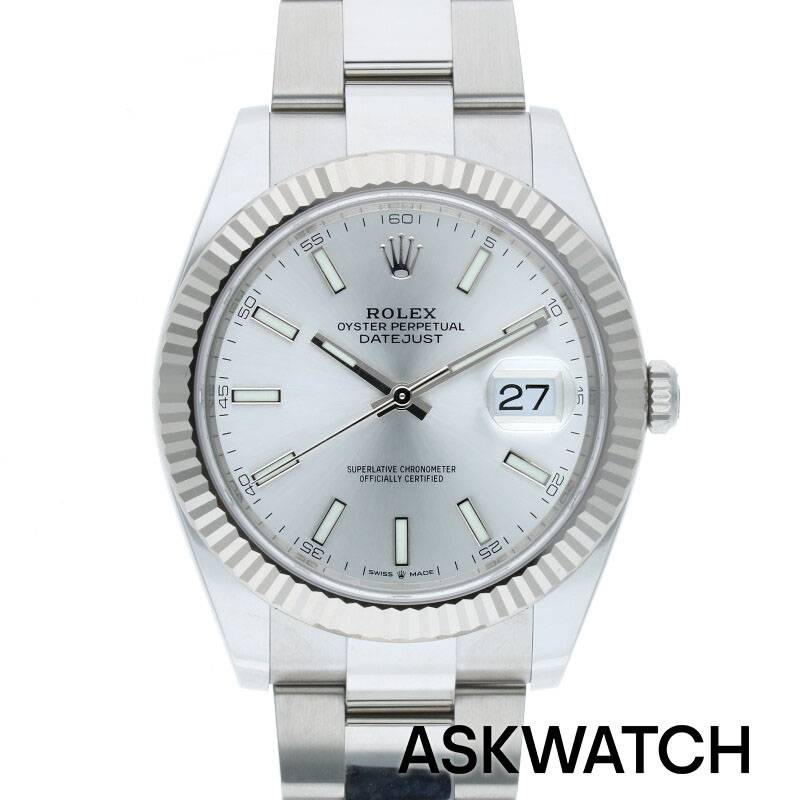 ロレックス ROLEX　サイズ:41mm SS×WGランダム番シルバー文字盤腕時計(シルバー 136.55g)bb164#askwatch*S