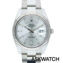 デイトジャスト 腕時計（メンズ） ロレックス ROLEX　サイズ:41mm 【126334 デイトジャスト41】SS×WGランダム番シルバー文字盤腕時計(シルバー 136.55g)【ASK002】【小物】【924042】bb164#askwatch*S