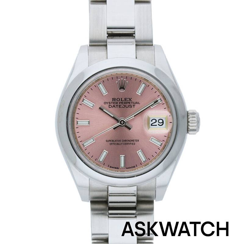 ロレックス ROLEX　サイズ:28mm SSピンク文字盤自動巻き腕時計(シルバー×ピンク 72.69g)bb132#askwatch*B