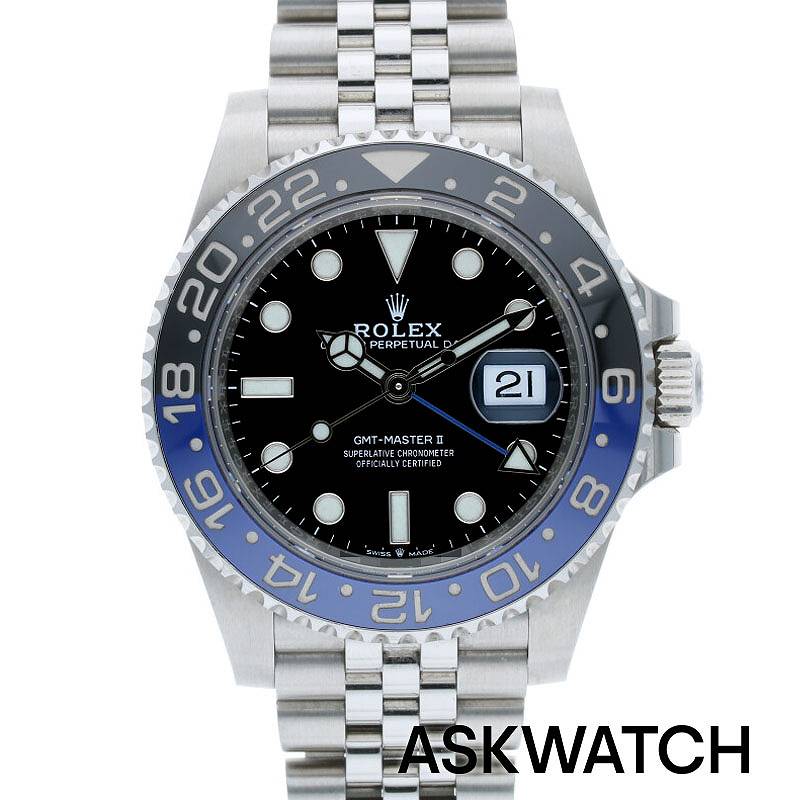 ロレックス ROLEX　サイズ:40mm SSランダム番ブラック文字盤腕時計(シルバー×ブラック×ブルー 142.00g)bb376#askwatch*B