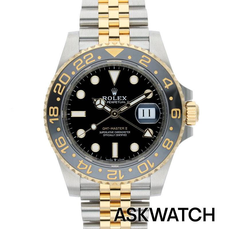 GMTマスター 腕時計（メンズ） ロレックス ROLEX　サイズ:40mm 【126713GRNR GMTマスターII】SS×YGランダム番ブラック文字盤腕時計(シルバー×ブラック×イエローゴールド 169.00g)【ASK002】【小物】【515042】bb339#askwatch*S