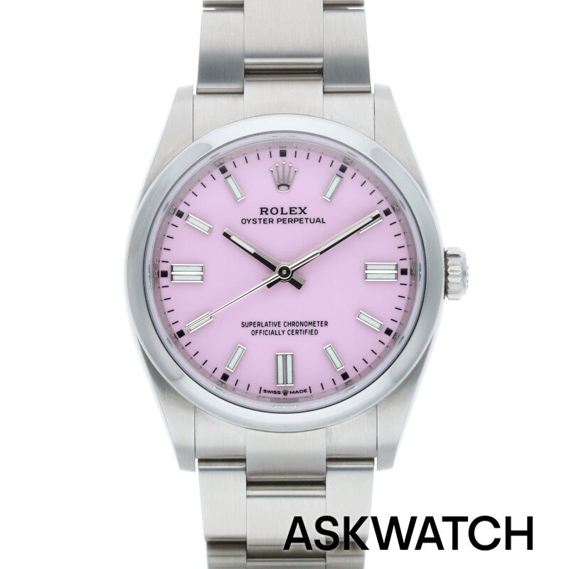 ロレックス ROLEX 126000 オイスターパペチュアル36SSランダム品番キャンディーピンク文字盤腕時計(シルバー×ピンク 123.73g)【ASK002】【小物】【404052】【中古】bb164#askwatch*A