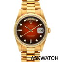 ロレックス ROLEX 18238A デイデイト36YGW品番レッドグラデーション文字盤腕時計(イエローゴールド×レッド×クリア 138.69g)【ASK002】【小物】【127052】【中古】bb306#askwatch*B(2)