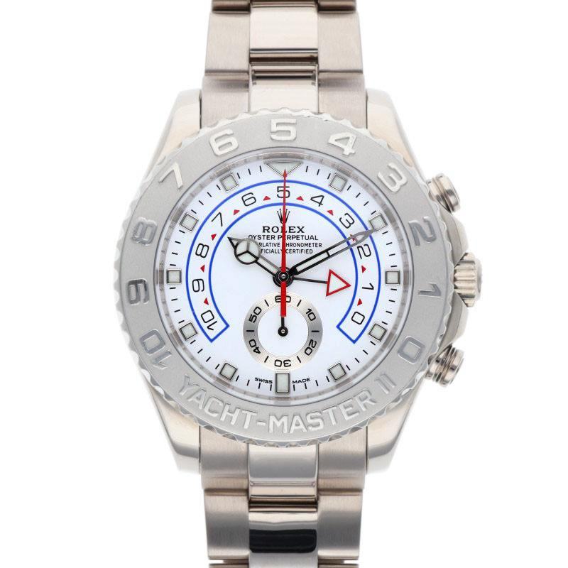 ロレックス ROLEX　116689 ヨットマスターIIWGM品番ホワイト文字盤 ベンツ針腕時計(シルバー×ホワイト 274.81g)【ASK002】【小物】【728052】【中古】bb164#askwatch*B