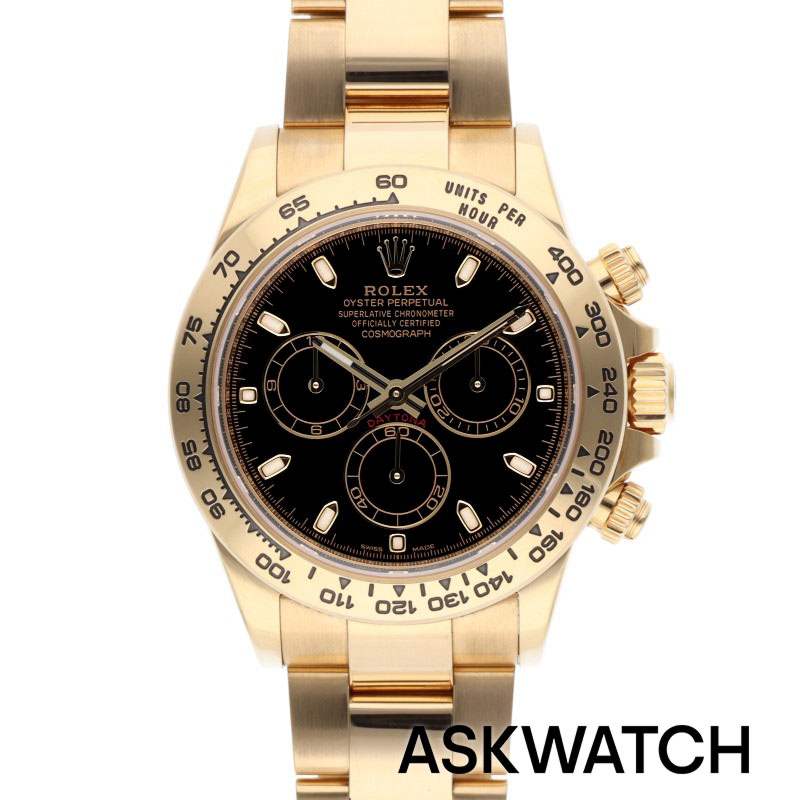 ロレックス ROLEX　116508 コスモグラフデイトナYGランダム番ブラック文字盤腕時計...