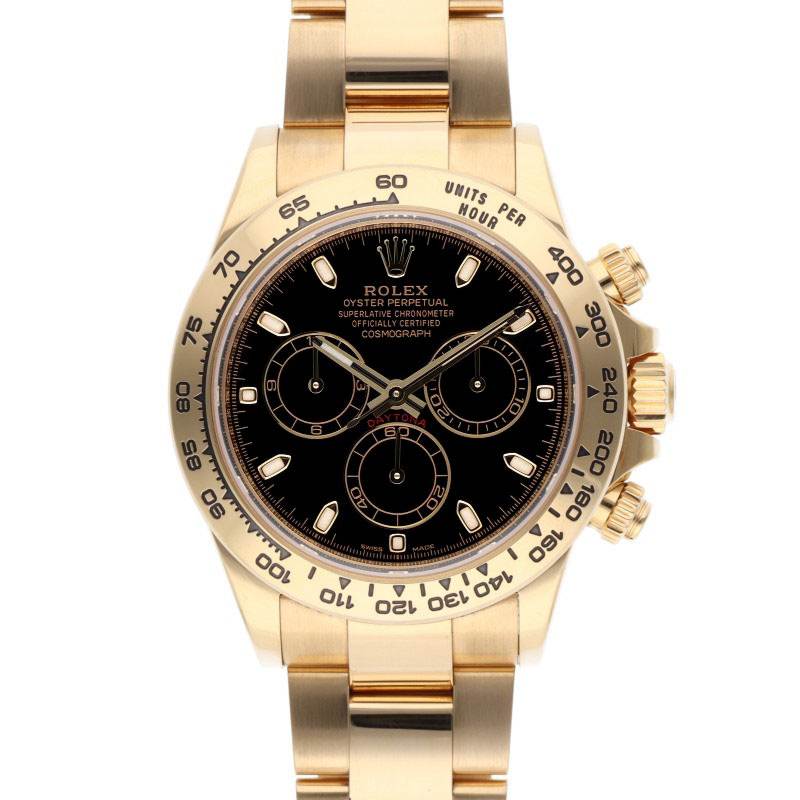 ロレックス ROLEX　116508 コスモグラフデイトナYGランダム番ブラック文字盤腕時計(イエローゴールド×ブラック 259.97g)【ASK002】【小物】【211152】【中古】bb306#askwatch*B