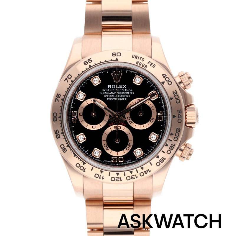 ロレックス ROLEX　116505G コスモグラフデイトナPGランダム品番ブラックダイヤ文...
