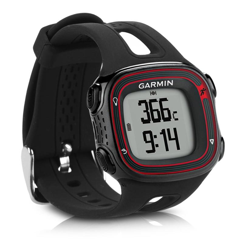 交換ベルト対応: Garmin Forerunner 10 / 15 (L Size model) バンド - シリコンバンド ソフト TPU 耐久性 黒色