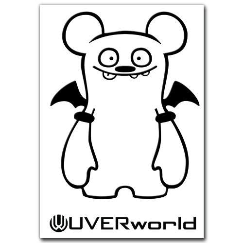 絵柄だけ残る ステッカー M 「UVERworld#2」 黒 060B