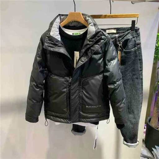 ジャケット メンズ ファッション 冬 シンプル スリムフィット スタンドカラー ショート コットンジャケット 男性 カジュアル カラーマッチング 暖かい ジャケット メンズ ファッション 冬 シンプル スリムフィット スタンドカラー ショート コットンジャケット 男性 カジュアル カラーマッチング 暖かい