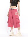 クロップドパンツ マルチポケット ストレートパンツ 夏 シンプル カジュアル ゆったり 通学 休日 レジャー アウトドア 快適コーデ 着回し自在 レディース ファッション