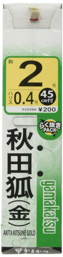 がまかつ(Gakatsu) 糸付 秋田狐 -ハリス0.4 釣り針 各種 がまかつ(Gakatsu) 糸付 秋田狐 -ハリス0.4 釣り針 各種