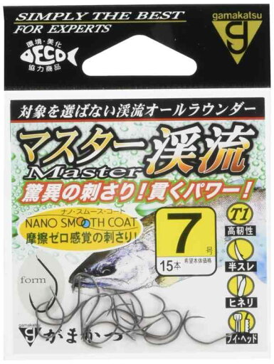 がまかつ(Gakatsu) バラ針 T1 マスター渓流(ナノスムースコート) 7号. がまかつ(Gakatsu) バラ針 T1 マスター渓流(ナノスムースコート) 7号.
