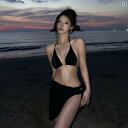 レディース 夏 チェーン ビキニ 水着 セクシー 魅力的 ビーチ リゾート レジャー 海水浴 黒 分割 小胸 プッシュアップ スリーピース 温泉 プール 休み(4)