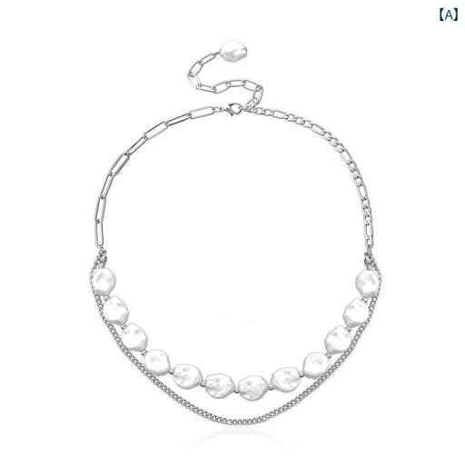 レディース ネックレス チェーン ビーチ プール ビキニ 水着 アクセ アメリカン ジュエリー 女性 不規則 フラット パール パンク レディース ネックレス チェーン ビーチ プール ビキニ 水着 アクセ アメリカン ジュエリー 女性 不規則 フラット パール パンク