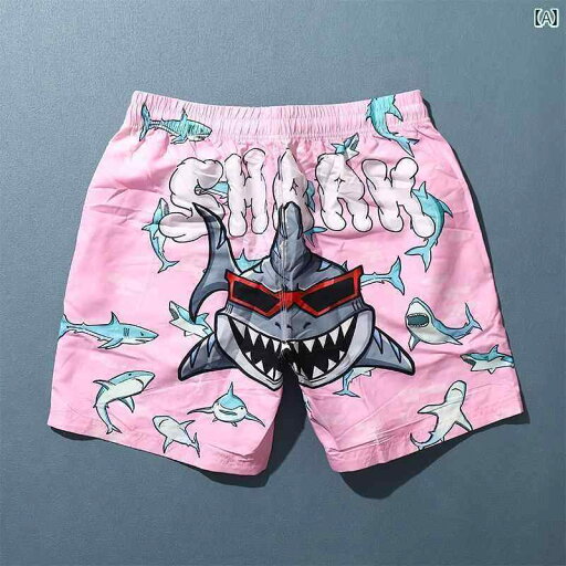 メンズ 夏 パンツ ビーチ 海パン 水着 プール サーフィン 海水浴 サメ プリント 速乾 水泳 大輪 メンズ 夏 パンツ ビーチ 海パン 水着 プール サーフィン 海水浴 サメ プリント 速乾 水泳 大輪