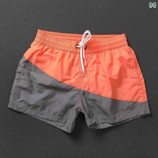 メンズ カジュアル 夏 パンツ ビーチ 海パン 水着 プール サーフィン 海水浴 ショート コントラスト グレー オレンジ 裏地 速乾 メンズ カジュアル 夏 パンツ ビーチ 海パン 水着 プール サーフィン 海水浴 ショート コントラスト グレー オレンジ 裏地 速乾