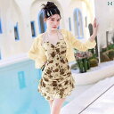 レディース 夏 水着 かわいい リゾート プール ビーチ おしゃれ 長袖 日焼け防止 服 ネット 風 セクシー 高級感 スリム 見せ お腹 カバー ワンピース(4)