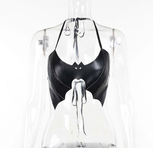 ゴシック 衣装 パンク トップス ホルターネック コウモリ コスプレ 衣装 セクシー レディース 個性 露出多め ファッション イベント ゴシック 衣装 パンク トップス ホルターネック コウモリ コスプレ 衣装 セクシー レディース 個性 露出多め ファッション イベント